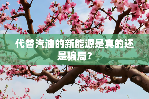 代替汽油的新能源是真的还是骗局？
