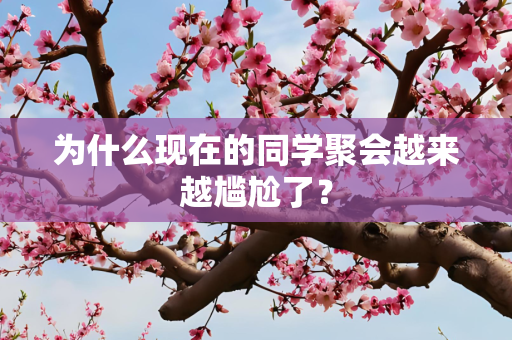 为什么现在的同学聚会越来越尴尬了？