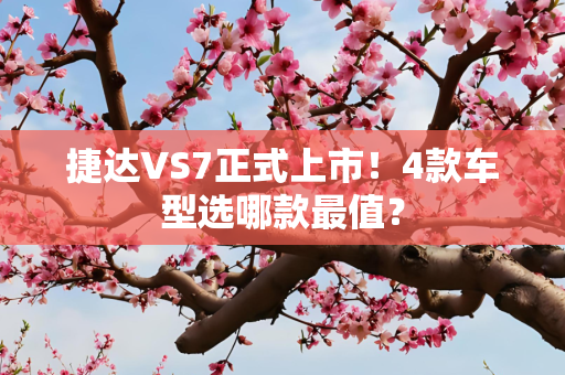 捷达VS7正式上市！4款车型选哪款最值？