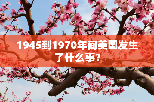 1945到1970年间美国发生了什么事？