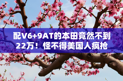 配V6+9AT的本田竟然不到22万！怪不得美国人疯抢！