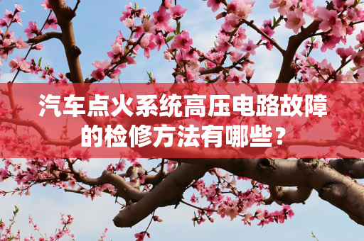 汽车点火系统高压电路故障的检修方法有哪些？