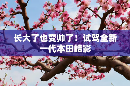 长大了也变帅了！试驾全新一代本田皓影