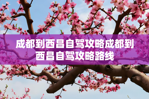 成都到西昌自驾攻略成都到西昌自驾攻略路线