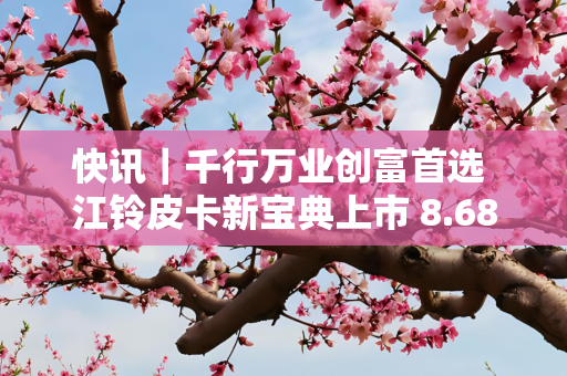 快讯｜千行万业创富首选 江铃皮卡新宝典上市 8.68万元起售