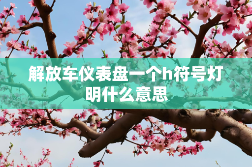 解放车仪表盘一个h符号灯明什么意思