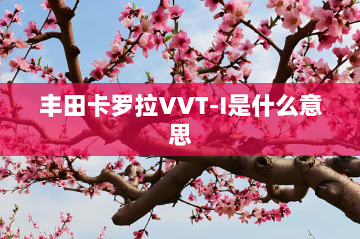 丰田卡罗拉VVT-I是什么意思
