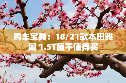 购车宝典：18/21款本田雅阁 1.5T值不值得买