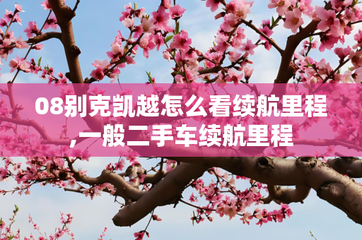 08别克凯越怎么看续航里程,一般二手车续航里程