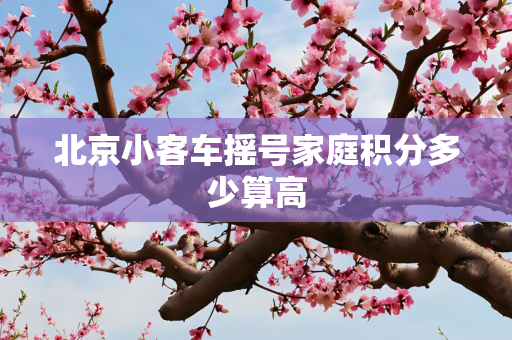 北京小客车摇号家庭积分多少算高