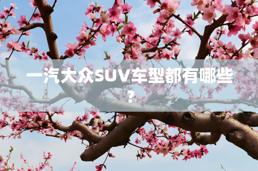一汽大众SUV车型都有哪些？