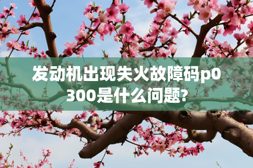发动机出现失火故障码p0300是什么问题?