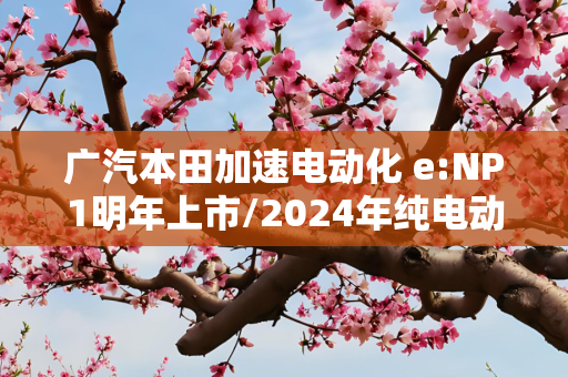广汽本田加速电动化 e:NP1明年上市/2024年纯电动车工厂投产