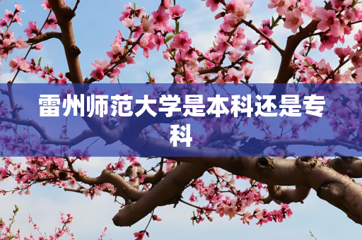 雷州师范大学是本科还是专科