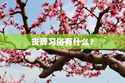 丧葬习俗有什么？