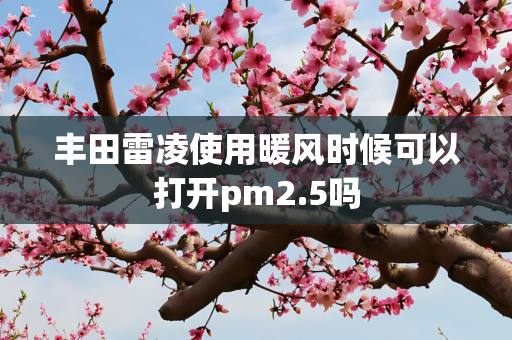 丰田雷凌使用暖风时候可以打开pm2.5吗