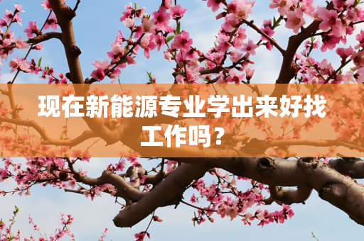 现在新能源专业学出来好找工作吗？