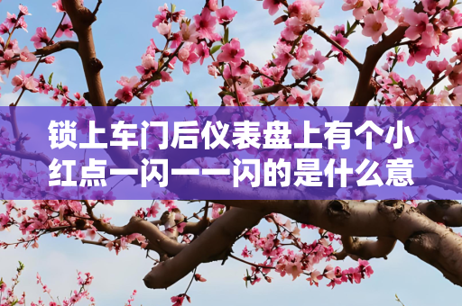 锁上车门后仪表盘上有个小红点一闪一一闪的是什么意思?