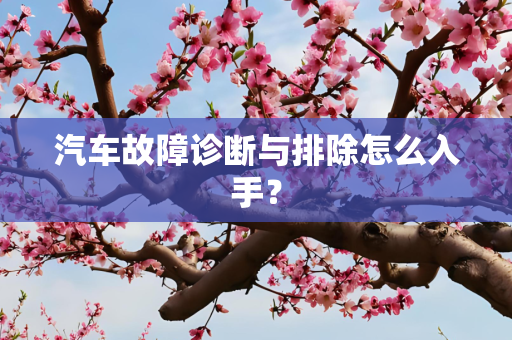 汽车故障诊断与排除怎么入手？