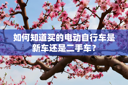 如何知道买的电动自行车是新车还是二手车？