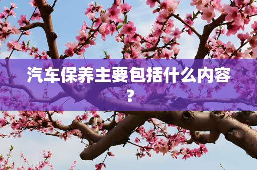 汽车保养主要包括什么内容？