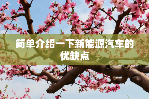 简单介绍一下新能源汽车的优缺点