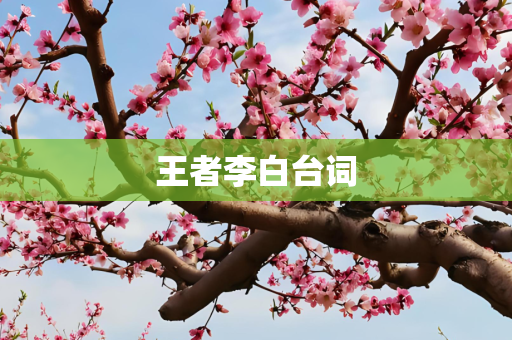 王者李白台词