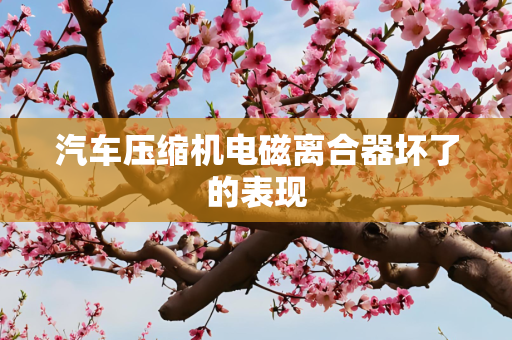 汽车压缩机电磁离合器坏了的表现