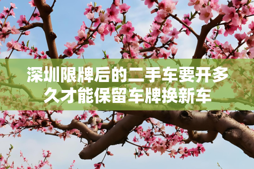 深圳限牌后的二手车要开多久才能保留车牌换新车