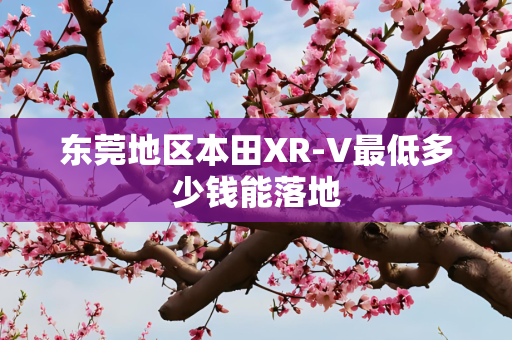 东莞地区本田XR-V最低多少钱能落地