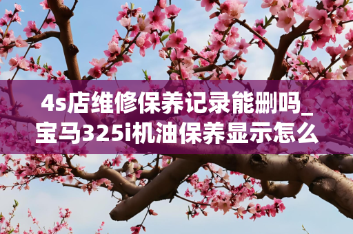 4s店维修保养记录能删吗_宝马325i机油保养显示怎么删除