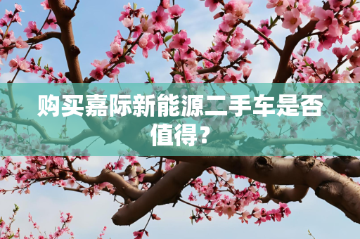 购买嘉际新能源二手车是否值得？