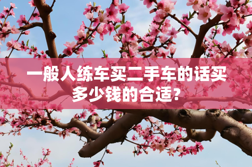 一般人练车买二手车的话买多少钱的合适？