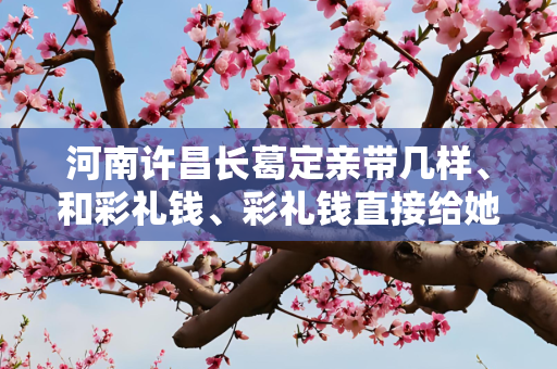 河南许昌长葛定亲带几样、和彩礼钱、彩礼钱直接给她父母吗？
