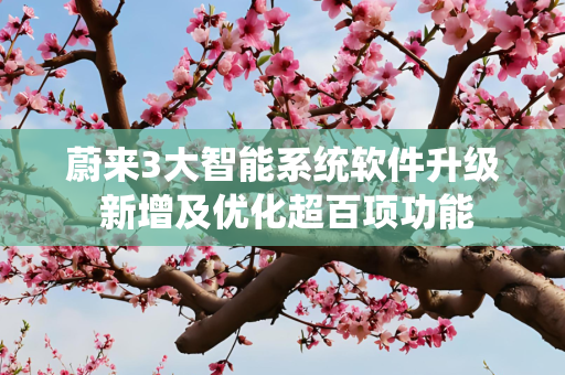 蔚来3大智能系统软件升级 新增及优化超百项功能