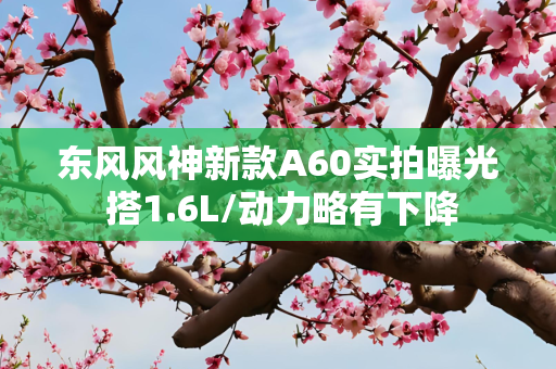 东风风神新款A60实拍曝光 搭1.6L/动力略有下降