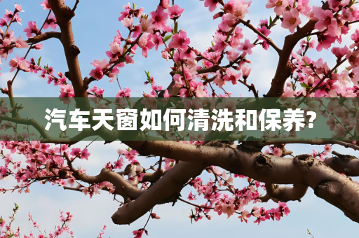 汽车天窗如何清洗和保养?