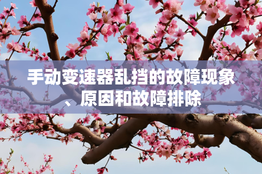 手动变速器乱挡的故障现象、原因和故障排除