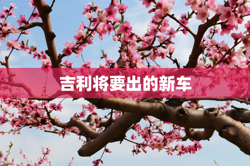 吉利将要出的新车