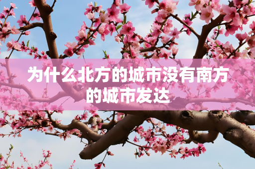 为什么北方的城市没有南方的城市发达
