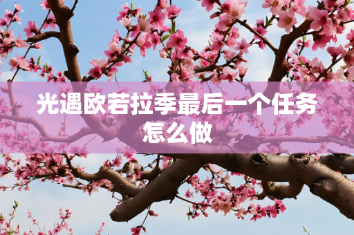 光遇欧若拉季最后一个任务怎么做