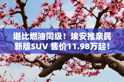 堪比燃油同级！埃安推亲民新版SUV 售价11.98万起！