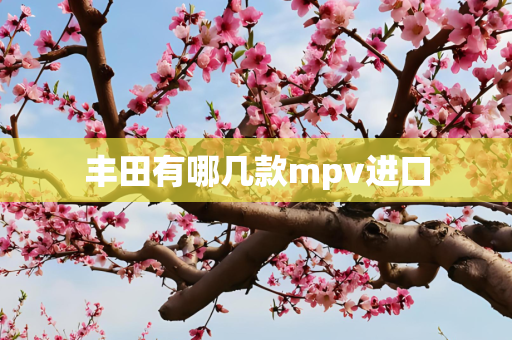 丰田有哪几款mpv进口