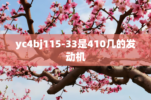 yc4bj115-33是410几的发动机
