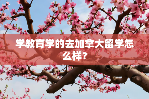 学教育学的去加拿大留学怎么样？