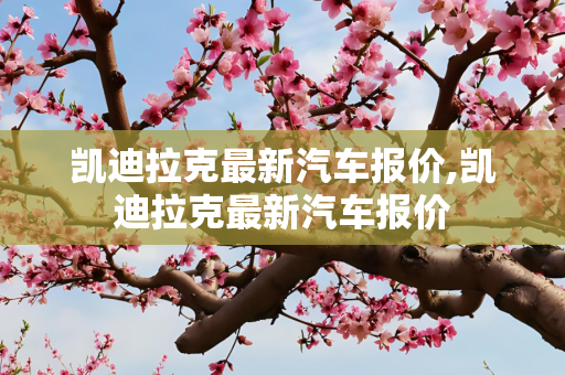 凯迪拉克最新汽车报价,凯迪拉克最新汽车报价