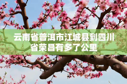 云南省普洱市江城县到四川省荣昌有多了公里