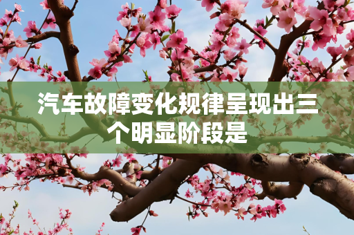 汽车故障变化规律呈现出三个明显阶段是