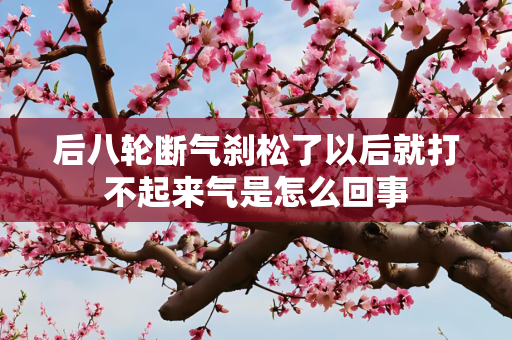 后八轮断气刹松了以后就打不起来气是怎么回事