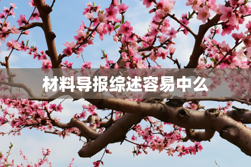 材料导报综述容易中么